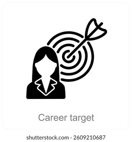 Career Target and goal icon concept