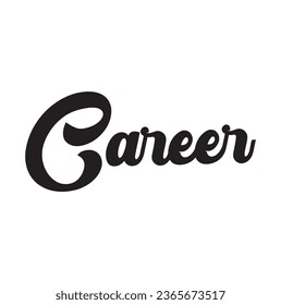 career text on white background.