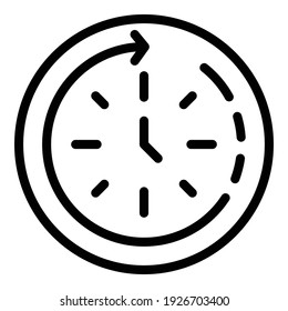 Career time icon. Outline career time vector icon for web design isolated on white background