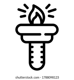 Career torch icon. Outline career torch vector icon for web design isolated on white background