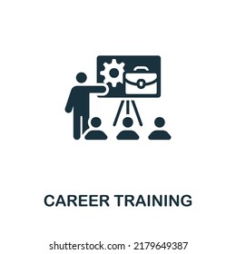Career Training icon. Monochrome simple Business Management icon for templates, web design and infographics