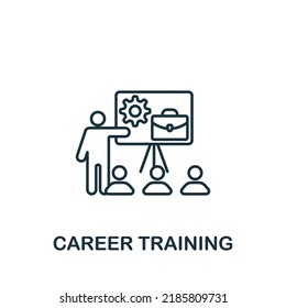 Career Training icon. Monochrome simple Business Management icon for templates, web design and infographics