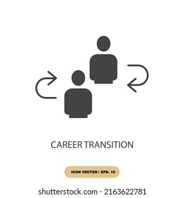 Career Transition Icons  Symbol Vector Elements For Infographic Web