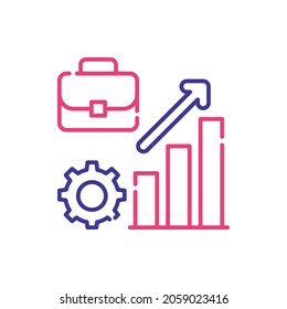 Career vector 2 colour icon style illustration. EPS 10 file