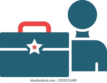 Career Vector Glyph Two Color Icon For Personal And Commercial Use.
