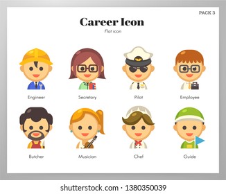 Career vector illustration in flat color design