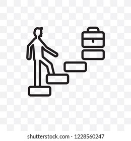 Career vector linear icon isolated on transparent background, Career transparency concept can be used for web and mobile