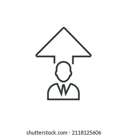 Career vision icon, vector career vision icon, vector illustration