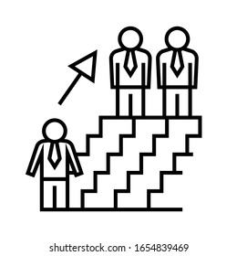Career way line icon, concept sign, outline vector illustration, linear symbol.