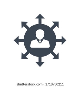 Career ways icons vector graphic.