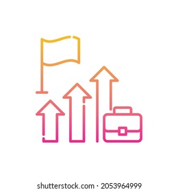 Career ways vector gradient icon style illustration. EPS 10 file