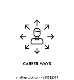 Career Ways Vector Icon