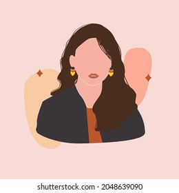 Career Woman Ilustration. Independent and classy woman abstract art. 