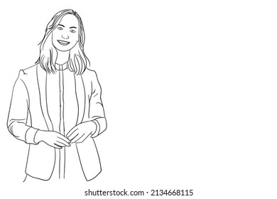 Career woman sketch. Images are suitable for use as graphic resources, office posters, business article illustrations and more