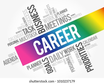 CAREER word cloud collage, business concept background