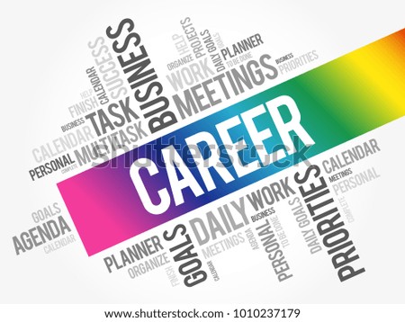 CAREER word cloud collage, business concept background