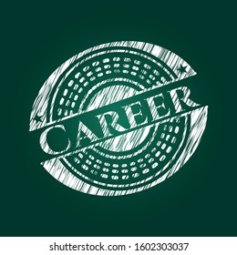 Career written on a chalkboard. Vector Illustration. Detailed.