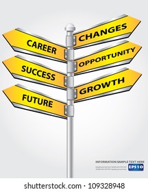 Career,changes,success,future and growth sign,Vector