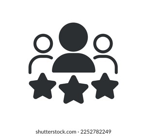 Careergrowth candidates black icon. Recruitment to company and staff expansion. Rating and ranking. Sticker for social posts and messengers. Evaluation and feedback. Cartoon flat vector illustration