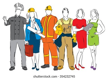 careers professional occupations illustration