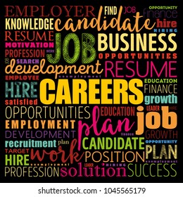 CAREERS word cloud collage, business concept background