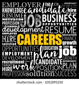 CAREERS word cloud collage, business concept background