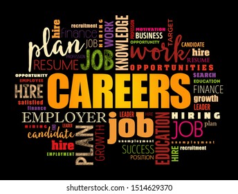 CAREERS word cloud collage, business concept background