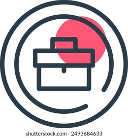 CareersLine with small circle background Vector Icon Design