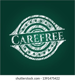 Carefree with chalkboard texture. Vector Illustration. Detailed.