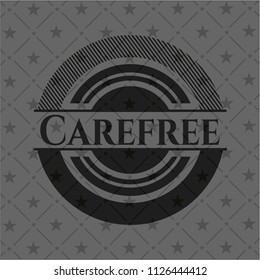 Carefree dark emblem. Retro