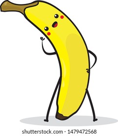 carefree and funny banana characters with unique style