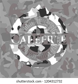 Carefree on grey camo pattern