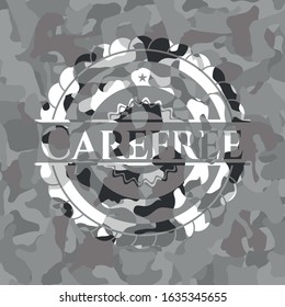 Carefree on grey camo texture