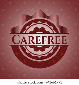 Carefree red emblem. Vintage.