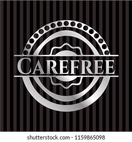 Carefree silvery emblem or badge