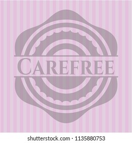 Carefree vintage pink emblem