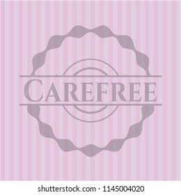 Carefree vintage pink emblem