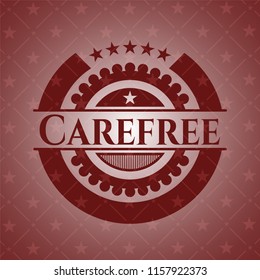 Carefree vintage red emblem