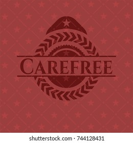 Carefree vintage red emblem