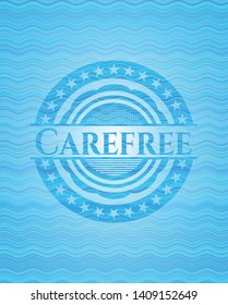 Carefree water wave representation emblem background. Vector Illustration. Detailed.
