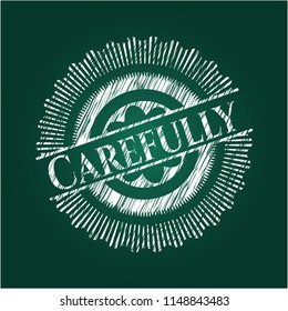 Carefully chalk emblem