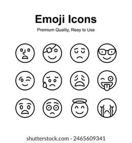 Carefully crafted amazing emoji icons set, cute expressions