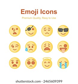 Carefully crafted amazing emoji icons set, cute expressions