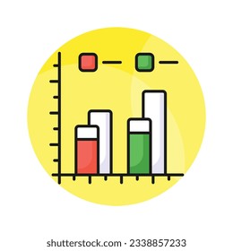 Carefully crafted icon of bar chart in trendy style, premium vector design