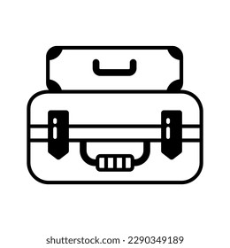 Carefully crafted icon design of luggage bags in trendy style, travel baggage vector customizable design