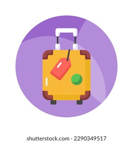 Carefully crafted icon design of luggage bag in trendy style, travel baggage vector customizable design