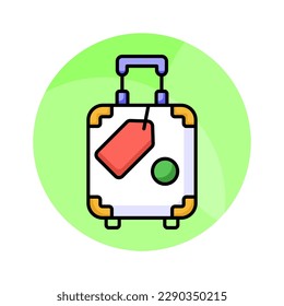 Carefully crafted icon design of luggage bag in trendy style, travel baggage vector customizable design