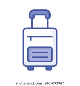 Carefully crafted icon design of luggage bag in trendy style, travel baggage vector customizable design