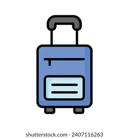 Carefully crafted icon design of luggage bag in trendy style, travel baggage vector customizable design
