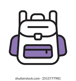 Icono cuidadosamente diseñado del diseño de moda del bolso de la escuela